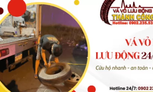 Dịch vụ vá vỏ xe lưu động 24/24 - Cứu hộ nhanh, an toàn mọi nẻo đường
